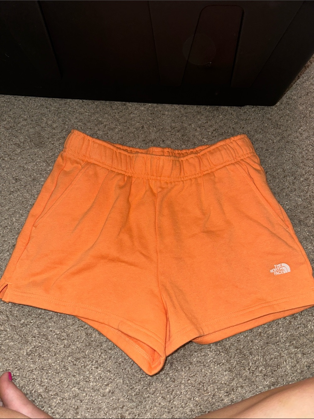 The North Face Women's Orange Elastic-Waist Athletic Sweat Shorts